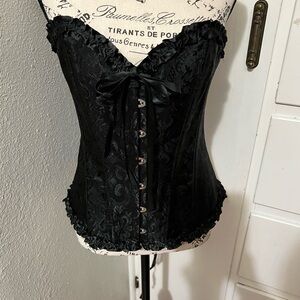 Black Lace Corset Top